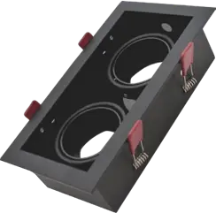 [V-M25RDF02] 1x2 GU10 Recessed Special Fitting (2- 3CCT GU10 Bulb Optional)