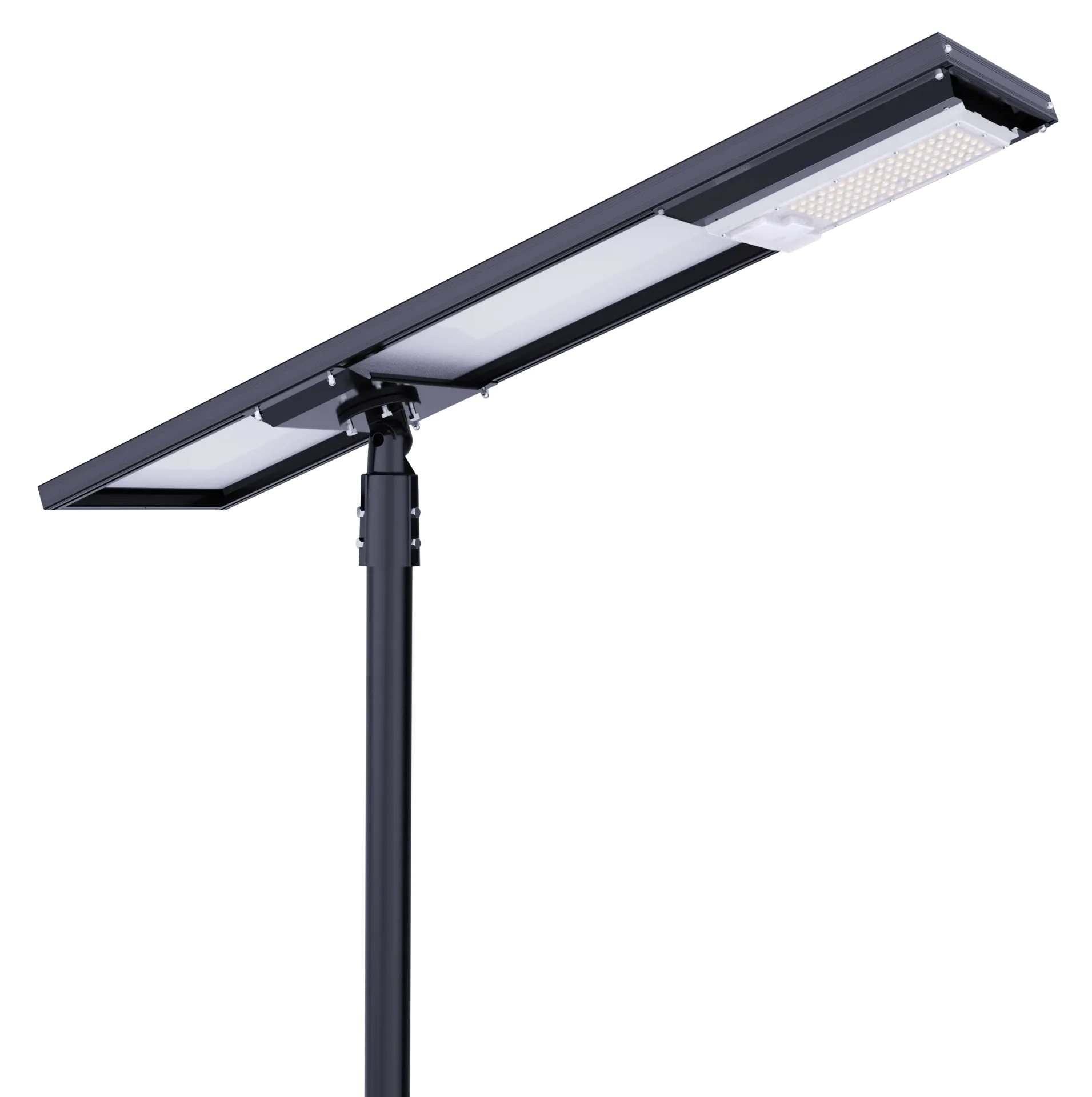 [V-MST2-40] 6000LM/60W Streetlight,140pcs led chips Road Smart MPPT Controller/240Wh LiFePO4 battery 5-7 rainy days