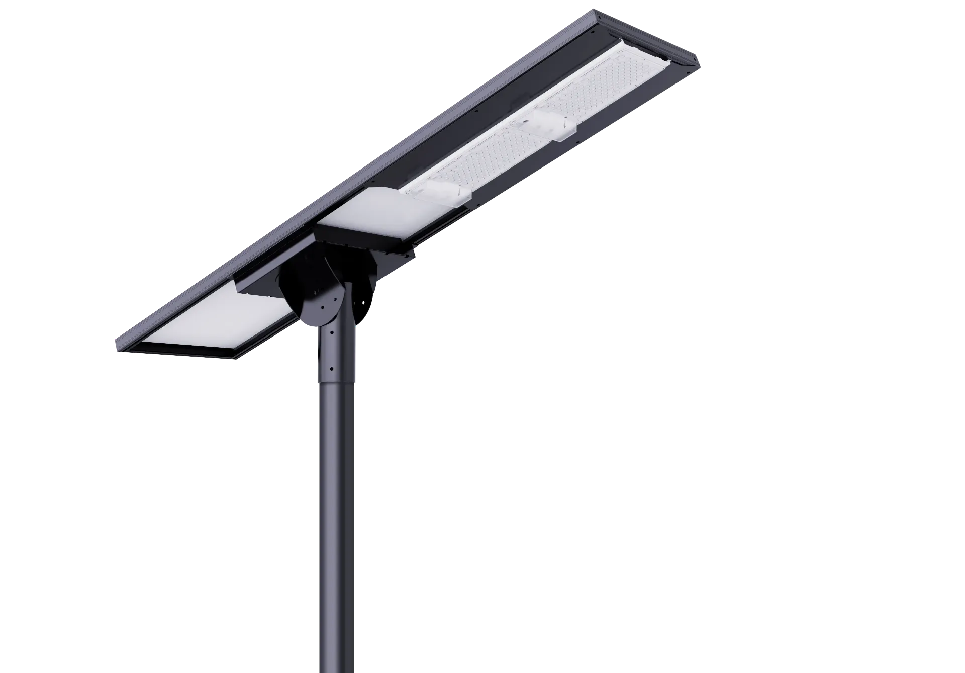 [V-MST2-60] 10000LM/90W Streetlight,140pcs led chips Road Smart MPPT Controller/384Wh LiFePO4 battery 5-7 rainy days